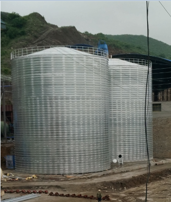 零陵粮食钢板仓的安装全过程不用热焊接